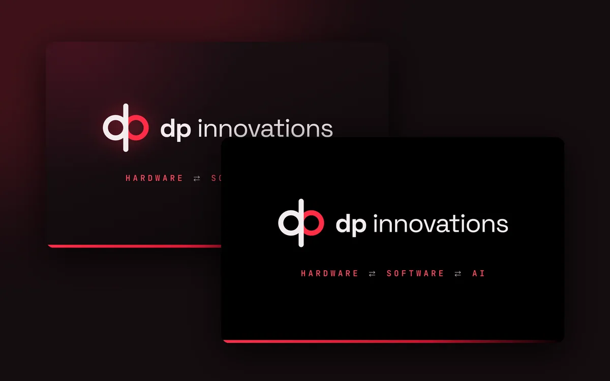 DP Innovations business cards in two finishes